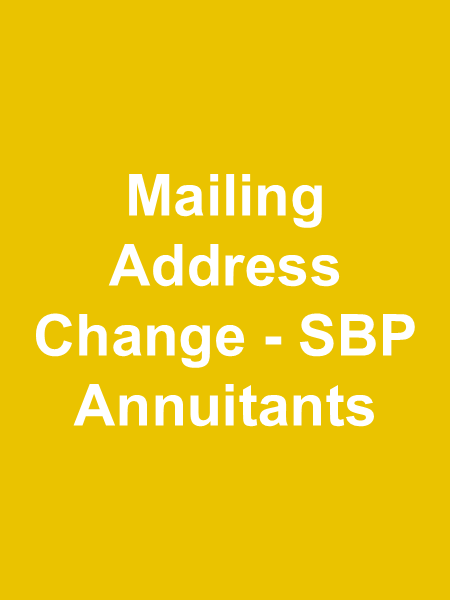 Click this image to go to forms to change mailing address for SBP annuitants